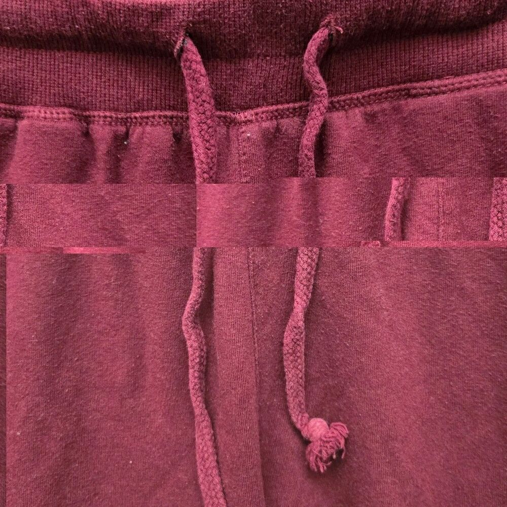 Ambiance Burgundy Drawstring Sweatpants Size Small S Pockets Cuffed Ankle - Picture 2 of 4